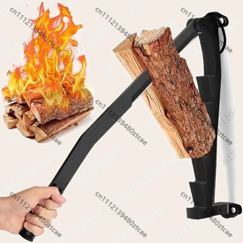 Wall Mounted Wood Splitter, High Carbon Steel Log Cutter, Firewood Kindling Splitter for Camping & Fireplace