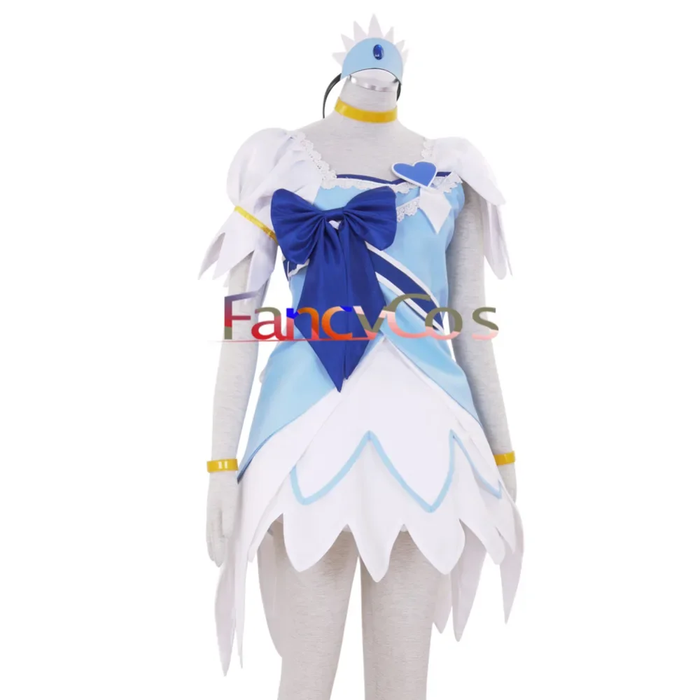 Anime Dokidoki! PreCure DokiDoki Pretty Cure Diamond Rikka Hishikawa Girls Party Dress Cosplay Costume Halloween Carvinal image 3