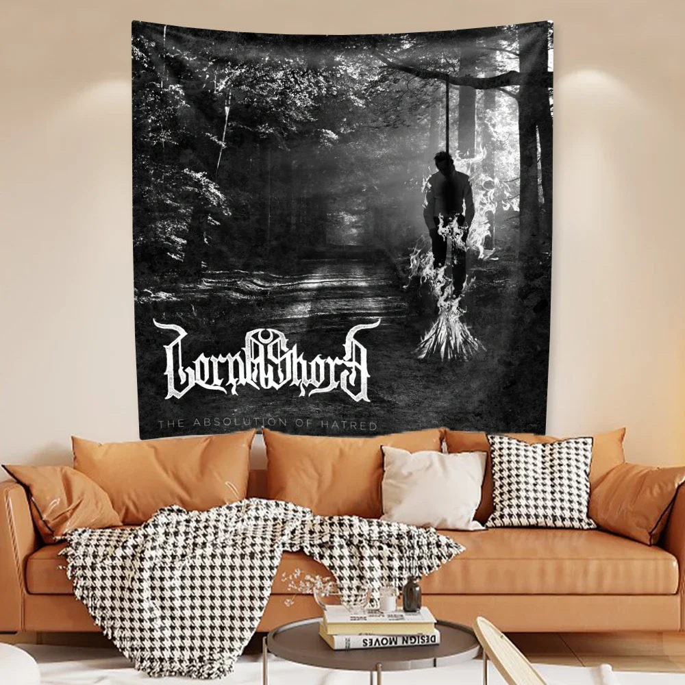 Deathcore Band Tapestry L-Lorna Shores Album Cover Wall Hanging Home Decor University Dorm Backdrop Concert Party Decoration