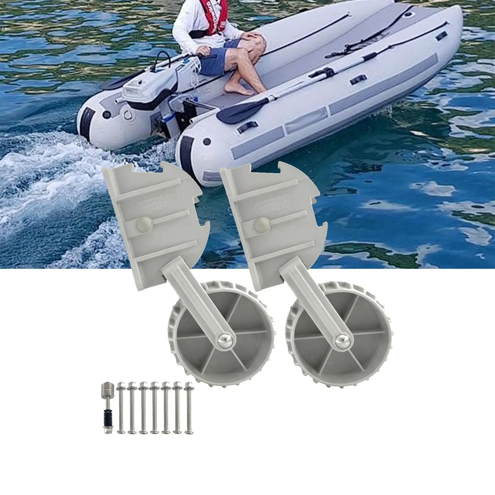 2 Pieces Dinghy Wheels Lockable Marine Hardware for Kayaks Rubber Boats