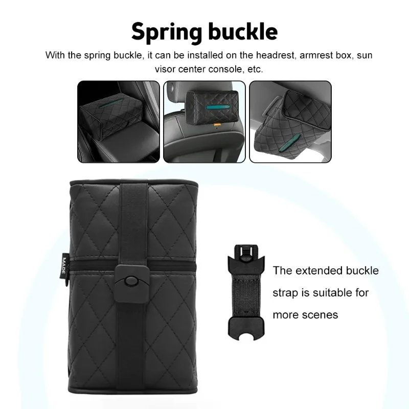 Portatovaglioli in pelle con visiera parasole portatovaglioli da appendere porta maschera per Auto ombreggiatura organizzatore per custodia per Auto