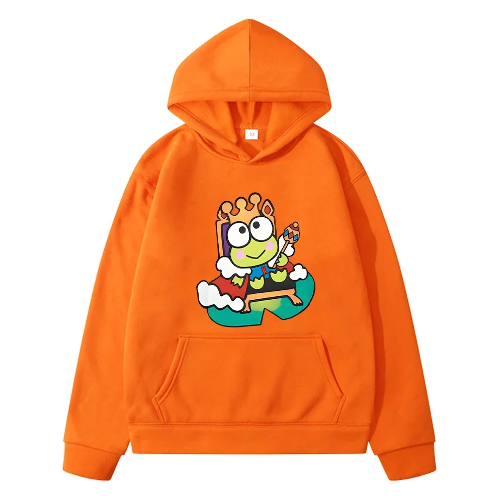 

keroppi Autumn anime hoodie Fleece sweatshirt y2k sudadera Hello Kitty Kawaii hoodies boys pullover jacket kids clothes girls