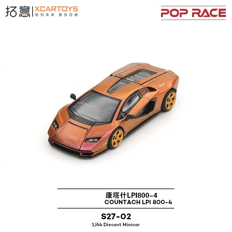 Em estoque Xcartoys Poprace 1:64 Countach LPI800-4 Diecast Diorama Car Model Toy