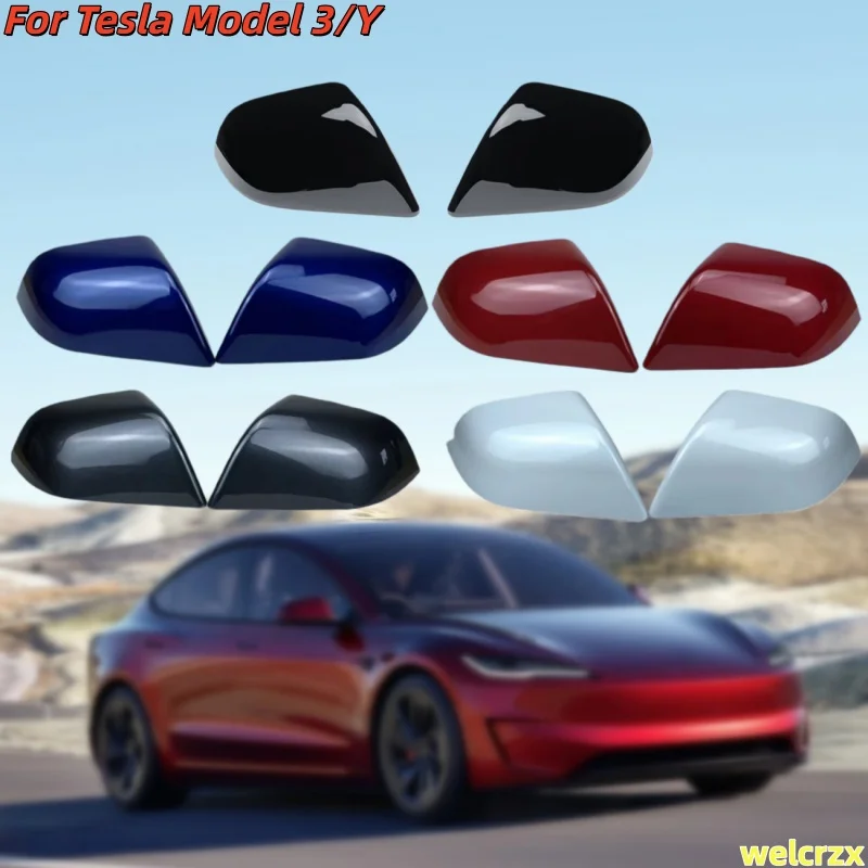 High-Quality Rearview Mirror Cover Replacements for Tesla Model 3Y  Highland, Door Side Mirror Housing 1495593-00-A1495594-00-A