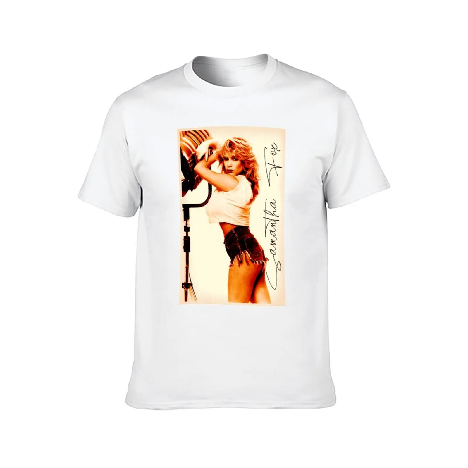 samantha fox 80s 90 design de mode rétro T-Shirt t shirts for man cotton man t shirt luxury T-Shirt