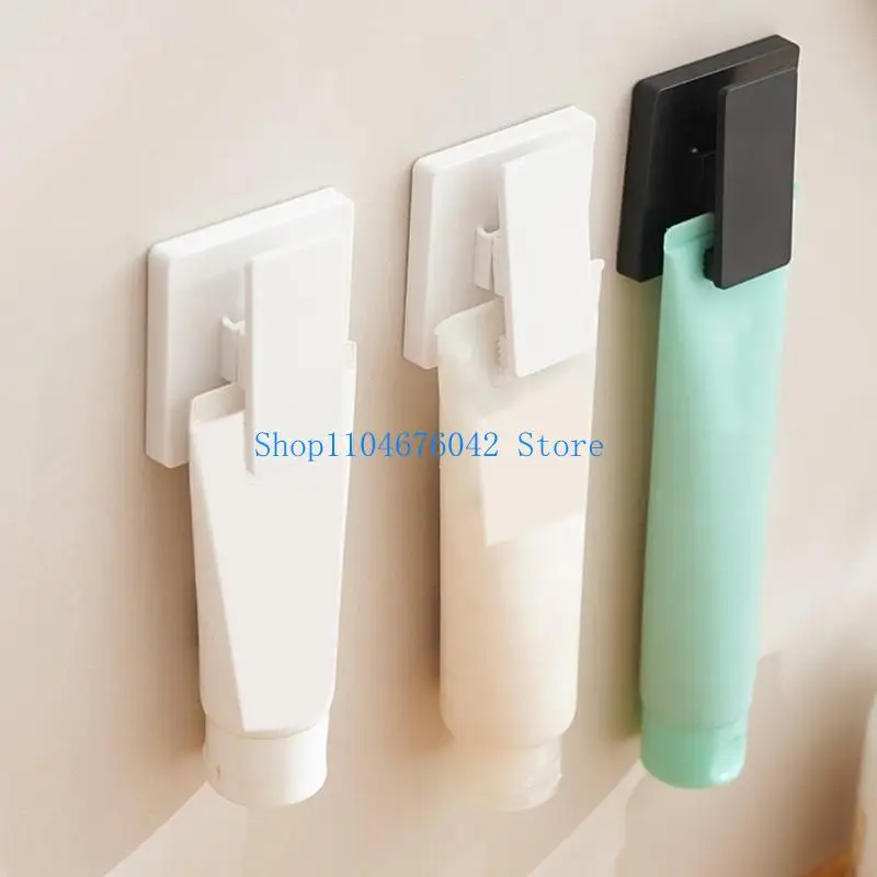 5asd Moisture Resistant Bathroom Storage Clip Wall Mounted Facials Cleanser Hanger Easy Installation Toothpaste Rack