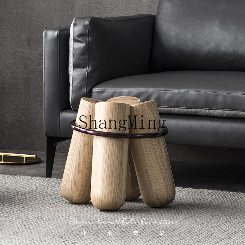 

CL Modern Stool Minimalist Round Stool Reception Solid Wood Multifunctional Bolt Stool