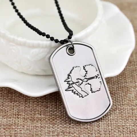 Collana Call of Duty COD Fantasmi militari Dog Tag Portachiavi con ciondolo Portachiavi in metallo per regali di gioielli da uomo