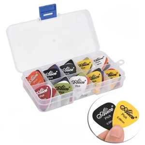 Alice Guitar Pick Mixed ABS Premium Matte Anti-Skid Guitar Pick 24/50/100 Pieces w/ Pick Box /for Acoustic Electric/Ukulele
