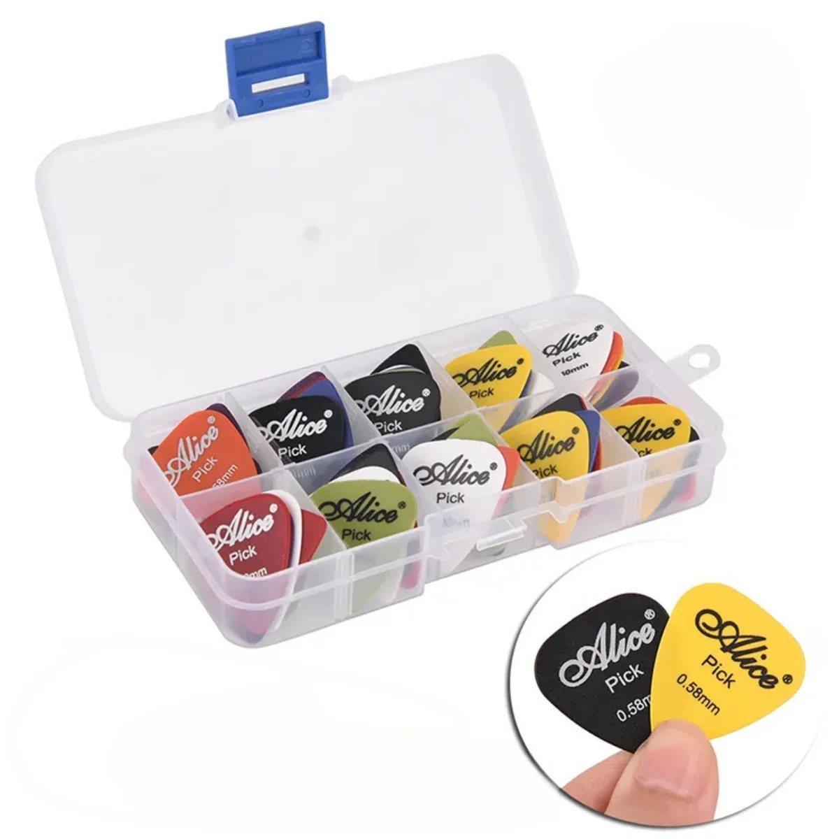 Alice Guitar Pick Mixed ABS Premium Matte Anti-Skid Guitar Pick 12/24/50/100 Pieces w/ Pick Box /for Acoustic Electric/Ukulele