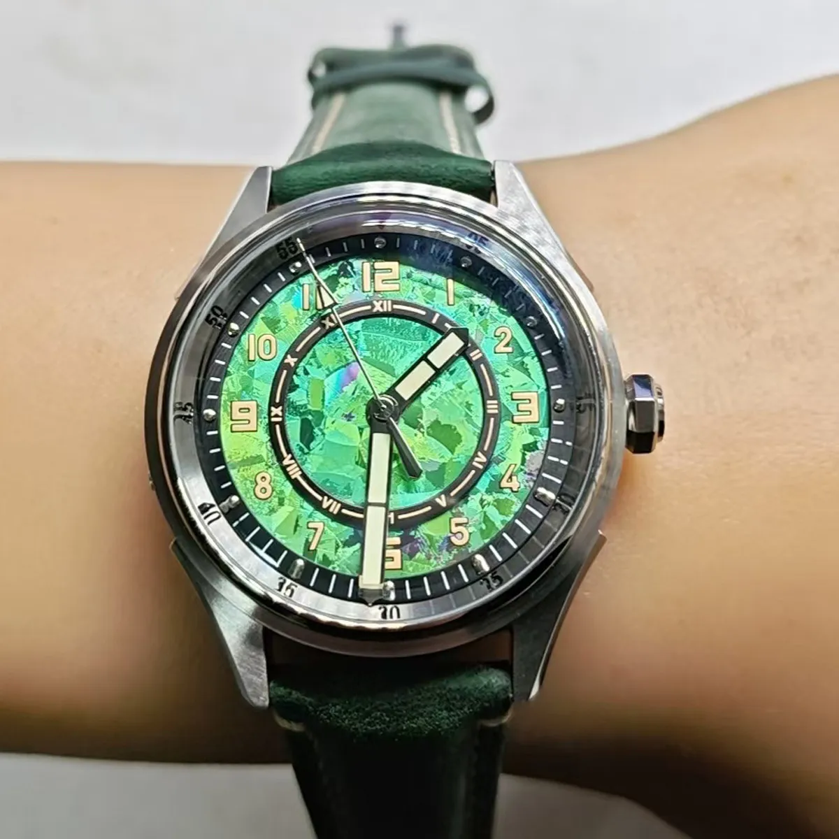 

Мужские автоматические часы SIDAXIN, 41 мм, механические наручные часы для дайвинга, водонепроницаемость 20ATM, светящиеся в темноте BGW-9, PT5000