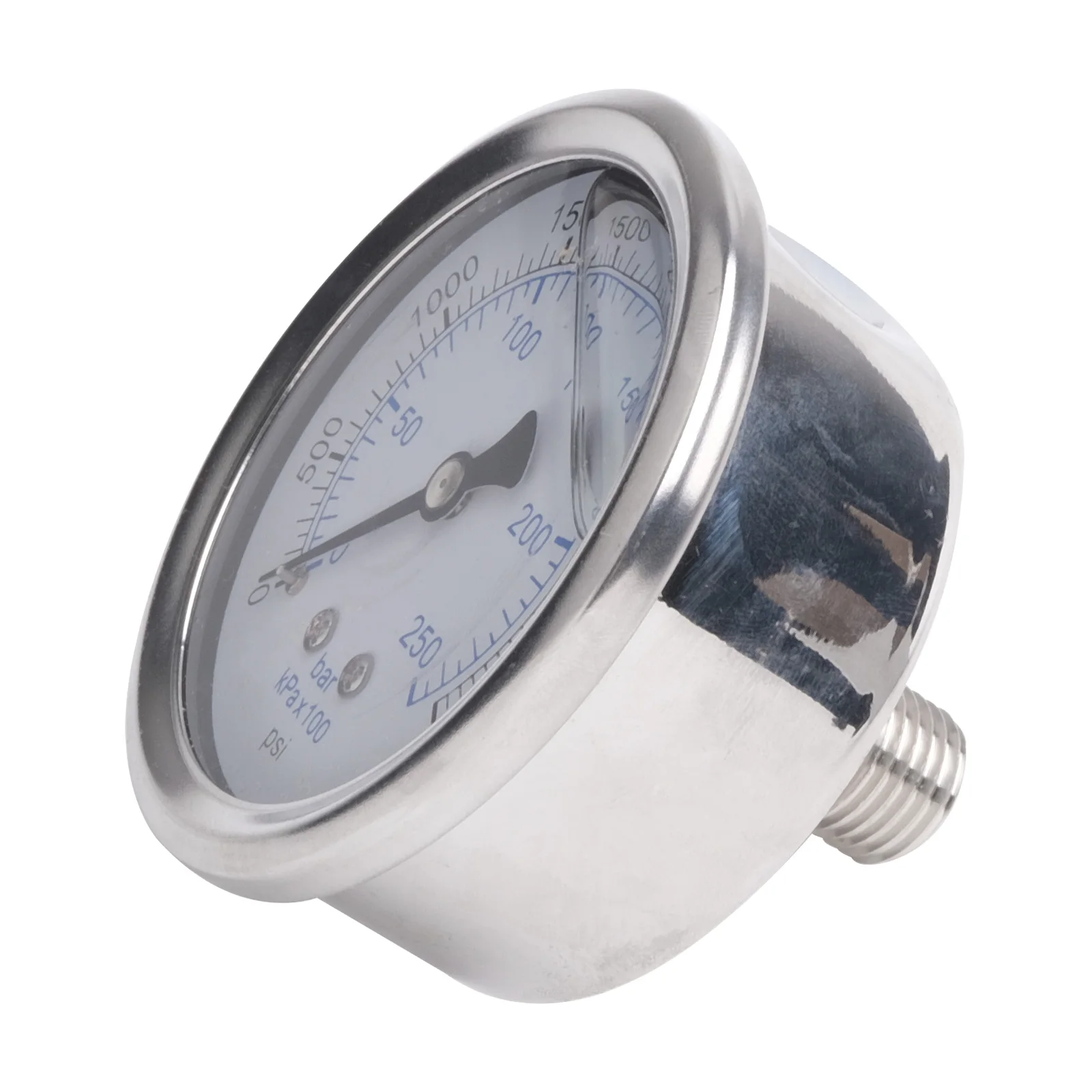 

Meter Detector Pressure Gauge Stainless Steel Thread 0-250 Bar 3500 Psi 5.5KW M14x1.5 Pointer Pressure Washer Pressure Gauge