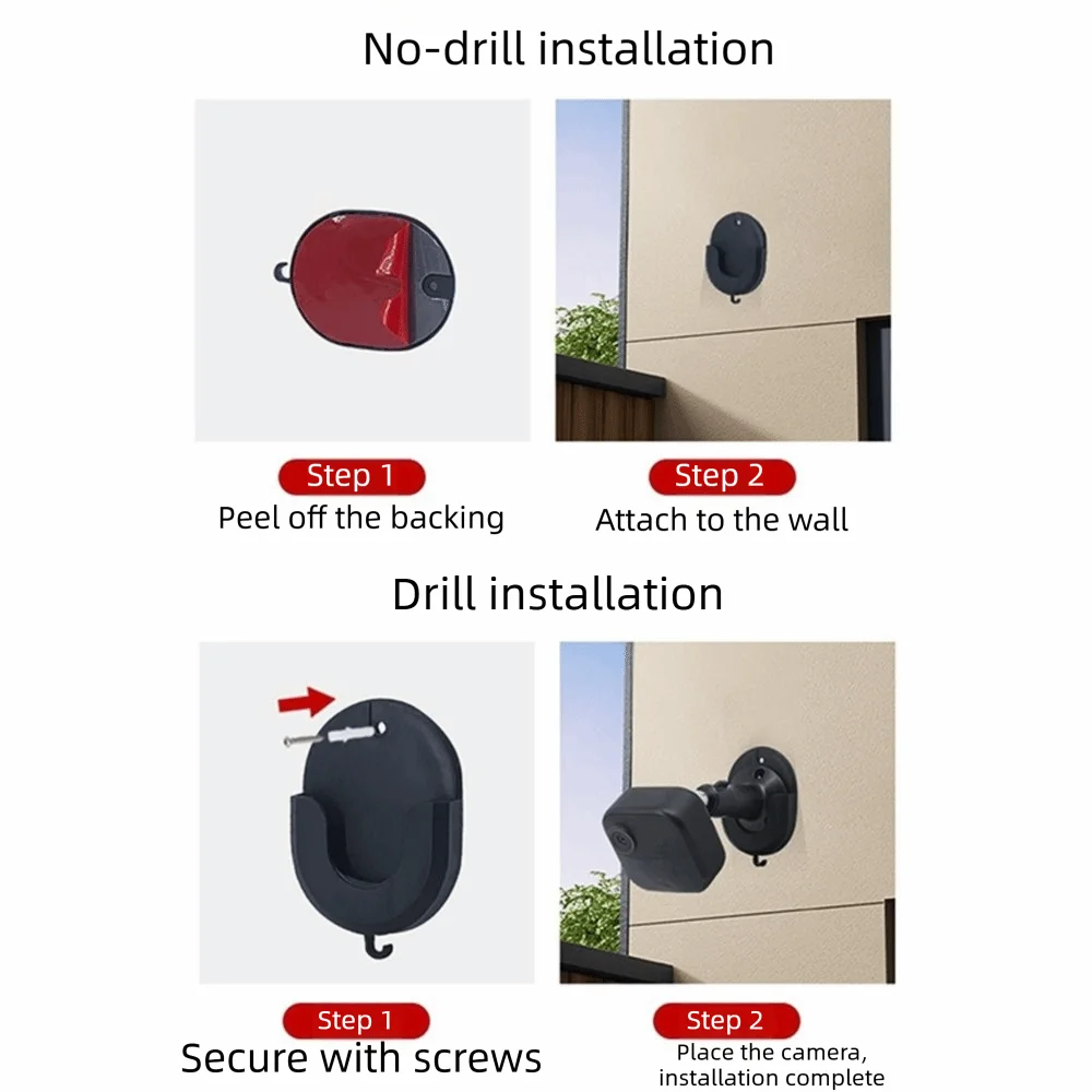 Wall Mounted Security Camera Wall Mount Holder Adhesive Mounting No-Punching Camera Mount Holder for Blink Outdoor4 Mini 2 view 4