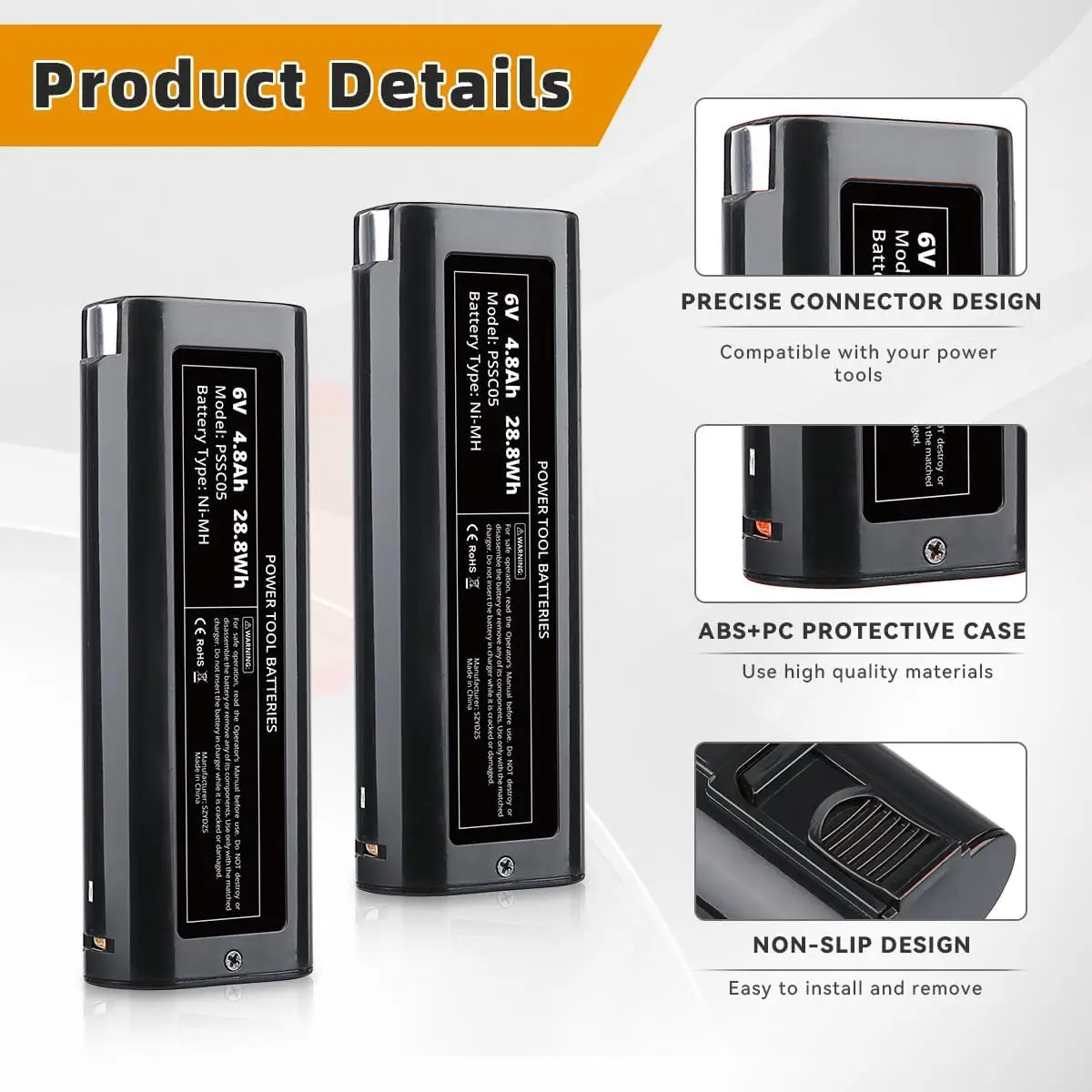 VANON 1/2/4Pcs Atualizado 4.8Ah 6V Ni-MH Bateria Substituir para Paslode Bateria Pin 404717 BCPAS-404717 404400 900400 CF-325 IM200