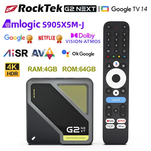 VONTAR RockTek G2 Android TV приставка 32Гб/64Гб — фото товара