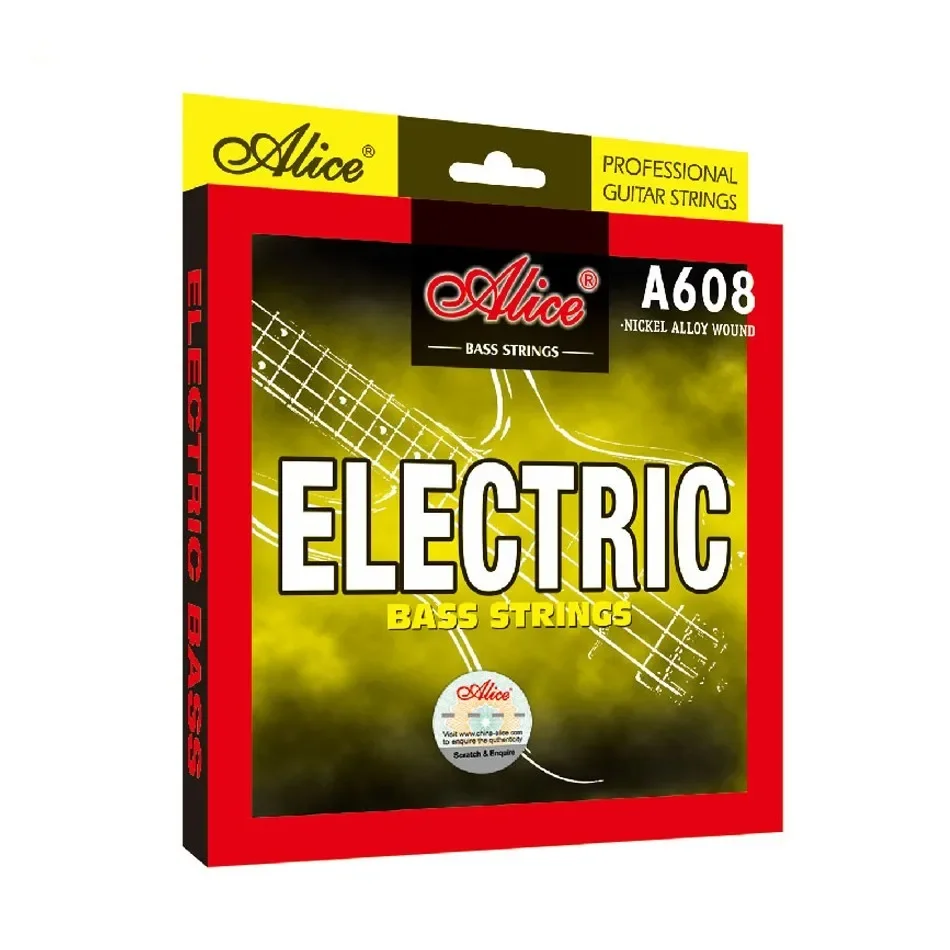 Alice A608 Electric Bass String 4 string set Hexagonal Core Nickel Alloy Wound M-L For Choose