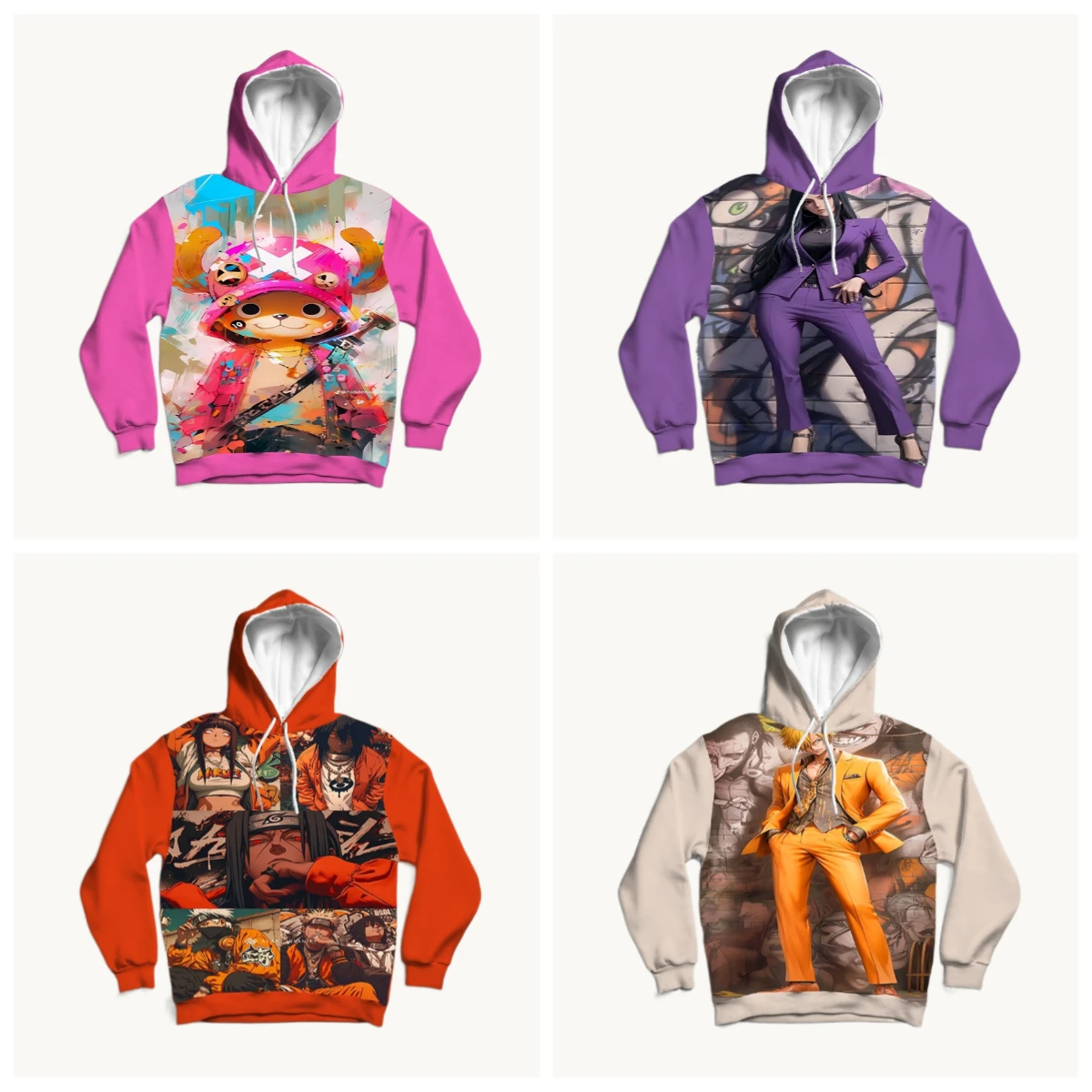 2025/26 Ultima serie One Piece da uomo alla moda 3D stampato autunno/inverno Street Felpa con cappuccio Top casual da uomo alla moda per adulti