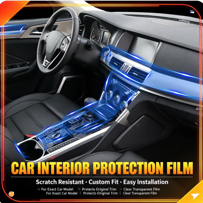For Great Wall Haval H4 interior modification film center console panel transparent protective film