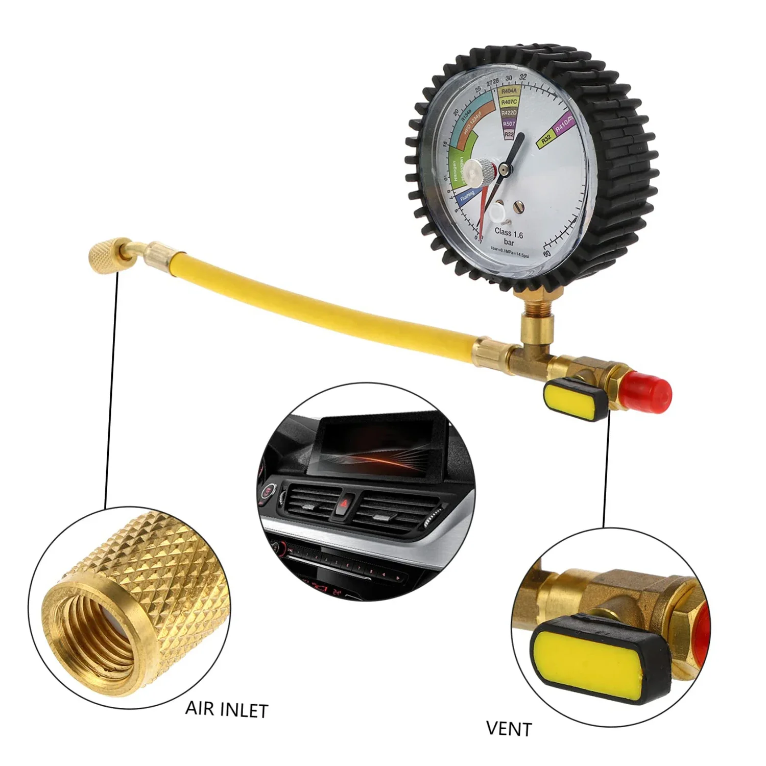 مقياس الضغط جهاز اختبار ضغط النيتروجين أنظمة التدفئة والتهوية وتكييف الهواء أدوات طاولة الاختبار البارد أداة قياس مكيف الهواء التلقائي المنزلي