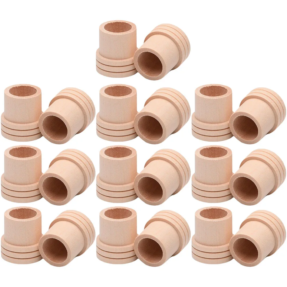 20 قطعة خشبية Moxa طفاية الأسطوانة حامل عصا ل الكى السلامة من الحرائق مقاومة درجات الحرارة العالية الخشب الطبيعي Moxa #4