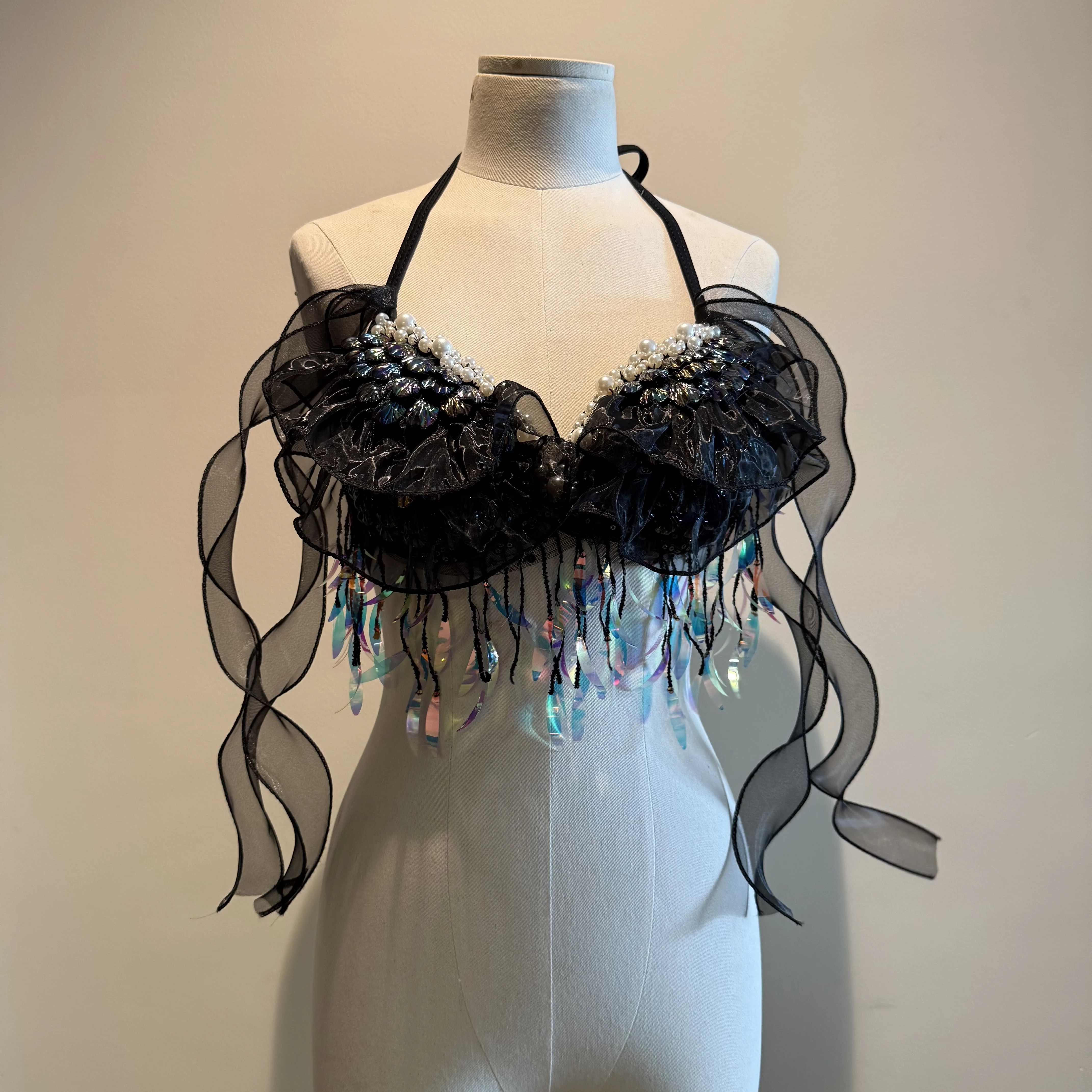 Sequin Bikini Women's Sexy Two-piece Set with Adjustable Straps Suitable for Music Festivals and Beach Parties Shiny Hand-sewn