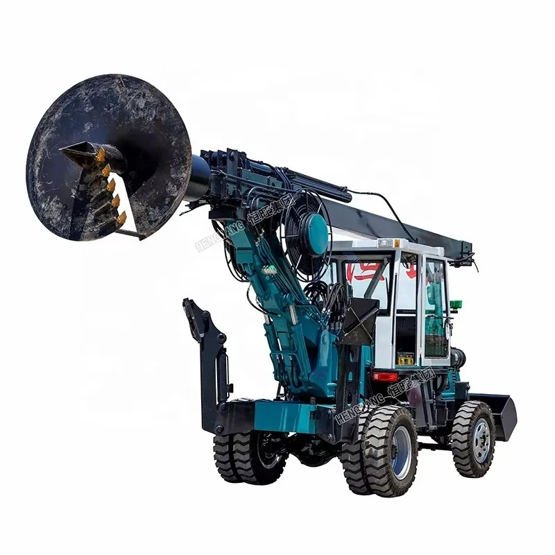 Customized Hydraulic Screw Boring Spun Concrete Bored Piles Driver Helical Portable Piling Drilling Rig Machine Price