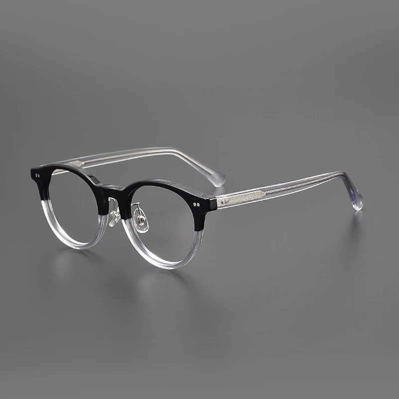 

2025 Japanese plate glasses frame men's and women's models, retro glasses frame plain face round frame myopia can be equipped