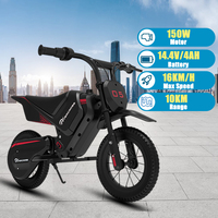 New Kids Electric Motorbike 150W 14.4V 4Ah 12 Inch Tire Children Electric Motorcycle Max Speed 16KM/H Mini Electric Scooter Bike