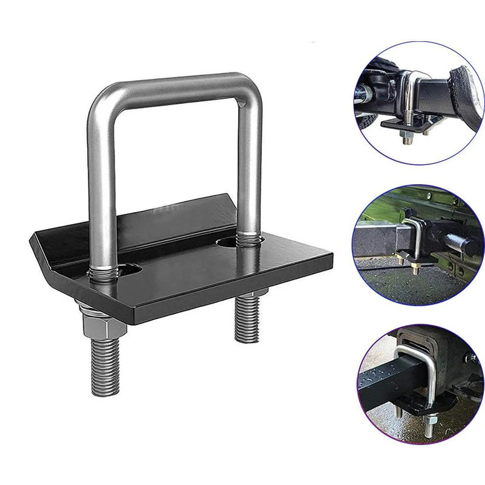 Hitch Tightener Hitch Stabilizer Trailer Hitches Clamp Anti Rattle Stabilizer for RV SUV Boats Hitch Tray Cargo Carrier