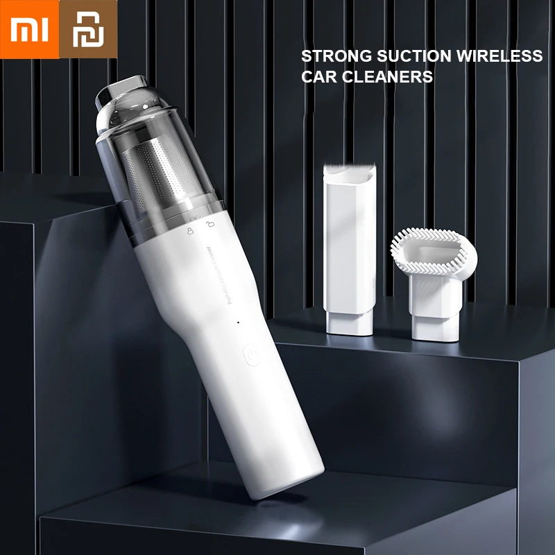 Xiaomi-aspiradora Youpin para coche, aspirador inalámbrico de succión fuerte, herramienta de limpieza de electrodomésticos de doble uso para el