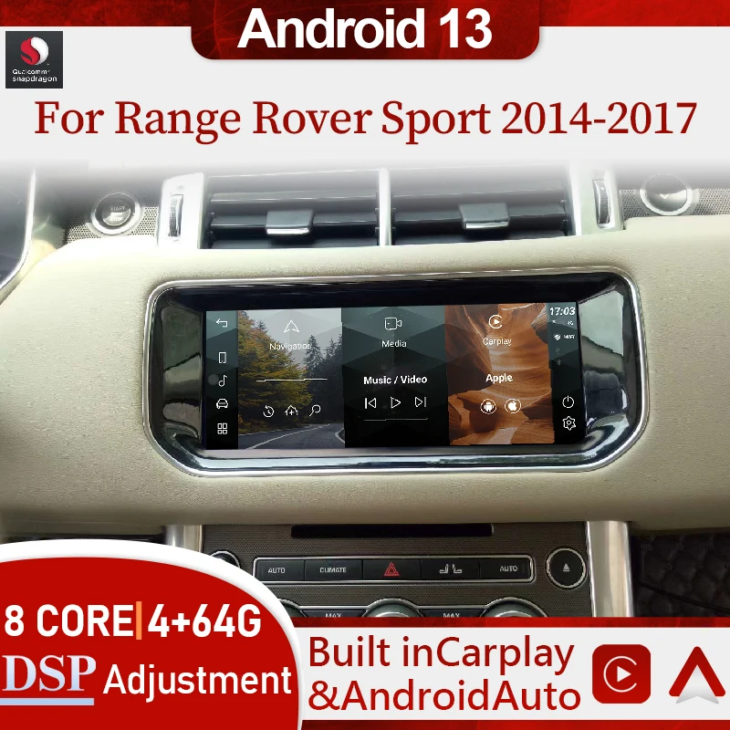 

Android 13 Car Radio For Land Rover Range Rover Sport 2014-2017 CarAuto Wireless Carplay Auto Navigation Multimedia Player GPS