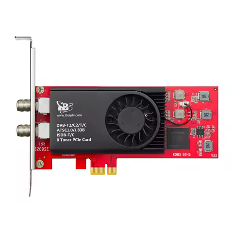 TBS6209se DVB-T2/C2/ ISDB-T/ATSC1.0 Octa PCIe TV Tuner Card