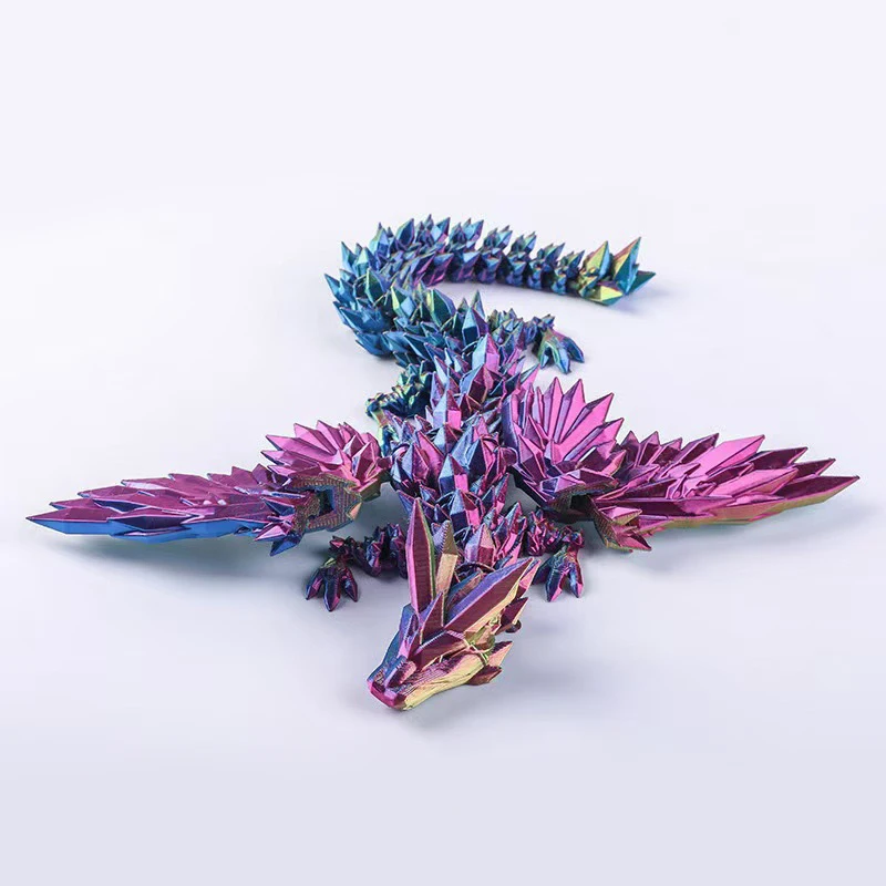 15cm 3D-Gedruckter Magischer Drache mit Beweglichen Gelenken, Drehbare Tischdekoration, Büro-Schreibtisch-Ornament, Geburtstagsgeschenk für Jungen, Heimdekoration – Detail 5