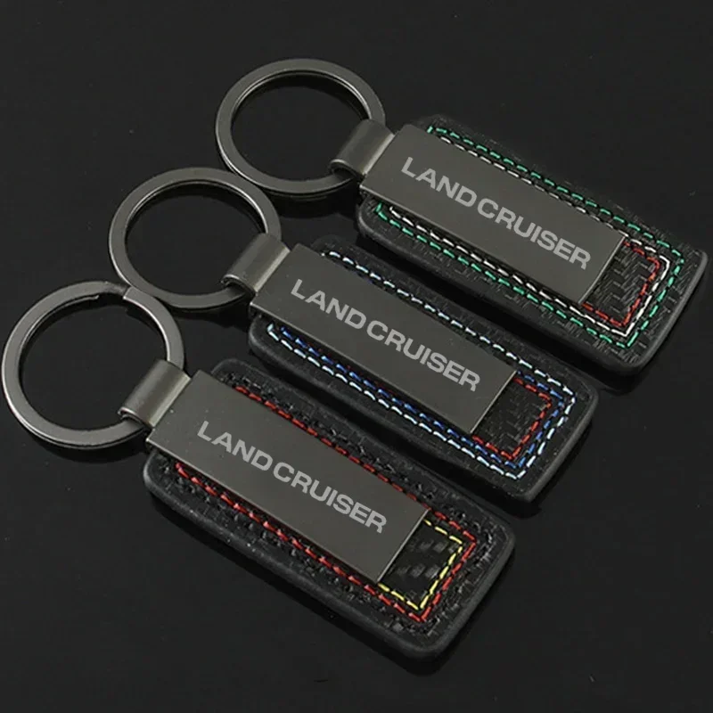 Alloy Keychain Holder Key Ring Gift Auto KeyRing Pendant Keys for Toyota Land Cruiser Badge 2024 Car Styling Vehicle Accessory