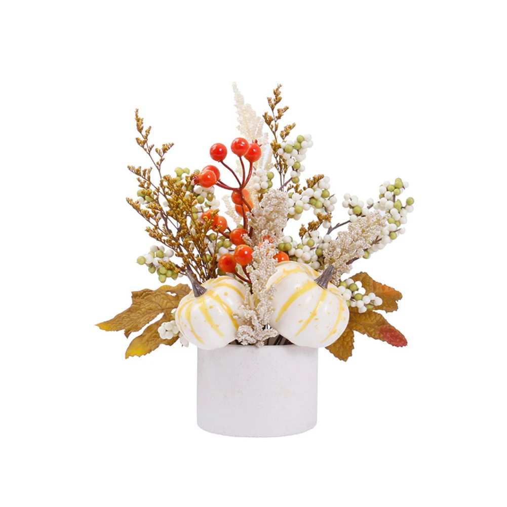 

Имитация тыквы в горшке, осеннее украшение для фестиваля Хэллоуина и урожая, дисплей для дома и улицы, 29 см