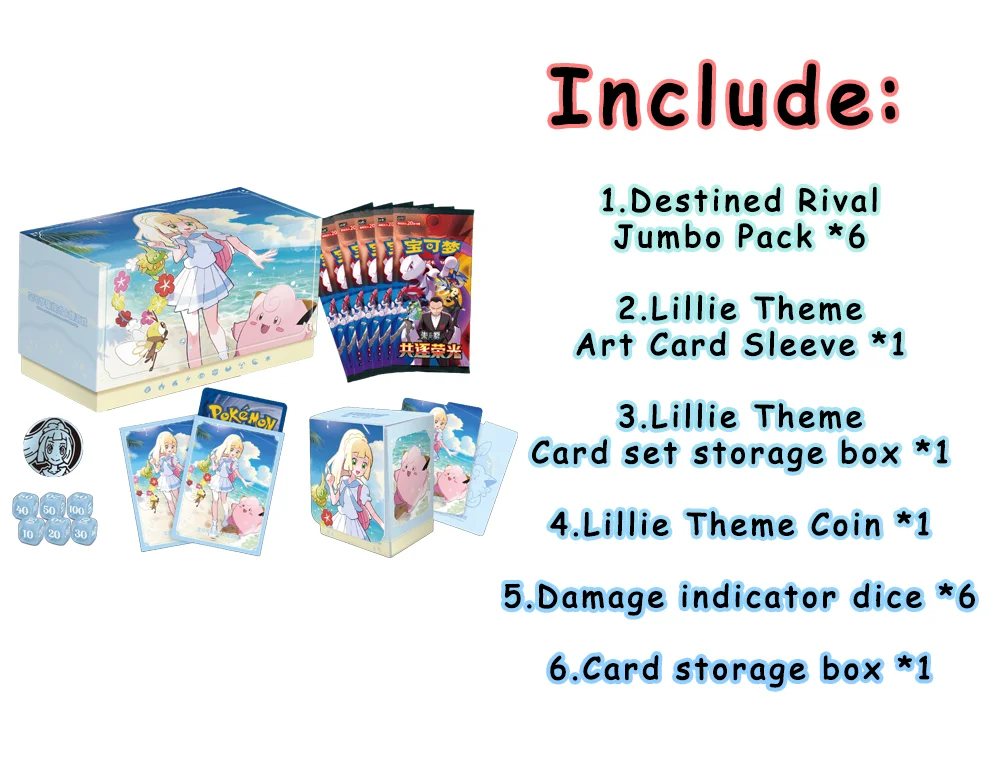 New Pokemon Scarlet&Violet Lillia N Theme Battle Set Gift Box Destined Rival Expansion Pack Chinese Edition