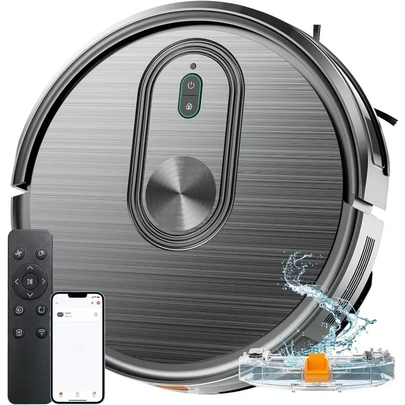 Robot Vacuum and Mop Combo, 2 in 1 Mopping Robotic Vacuum with Schedule, App/Bluetooth/Voice, Max Suction 3200Pa