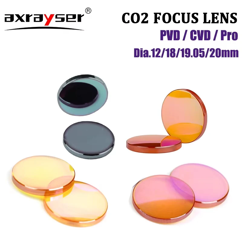 CVD/PVD/Pro CO2 Laser Focusing Lens Diameter 18 19.05 20mm Focal Length 38.1 50.8 63.5mm for CO2 Laser Engraving Cutting Machine