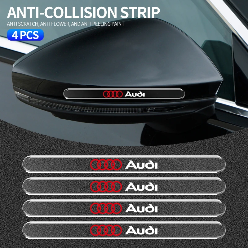 /4 قطعة حامي باب السيارة الشفاف ملصق شرائط حماية غير مرئية لأودي A1 A3 A4 A5 A6 B5 B6 B7 B8 C5 C6 C7 A7 A8 Q3 Q #1