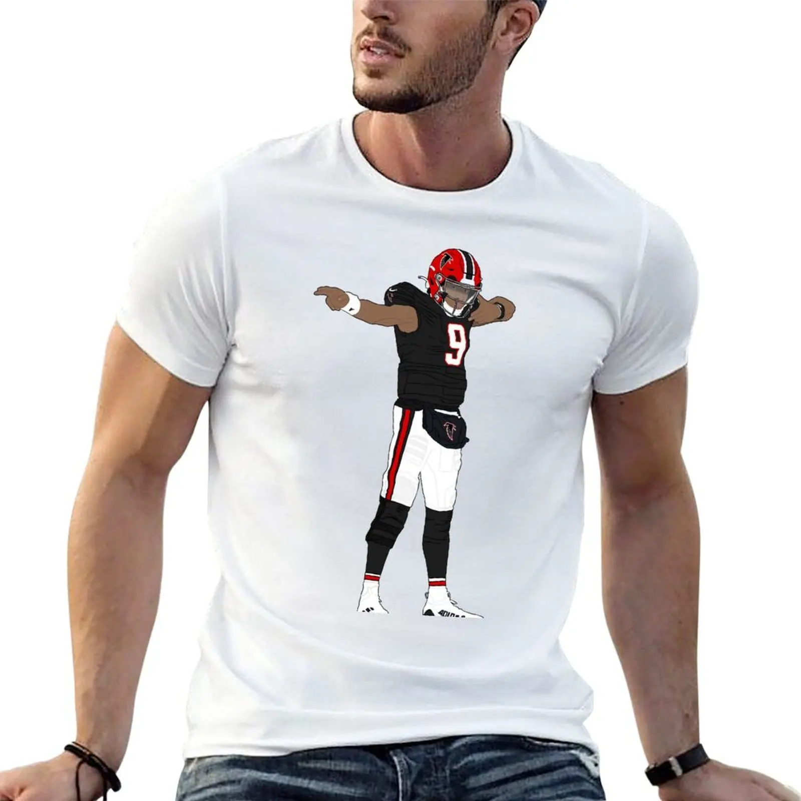 

Michael Penix Jr Falcons T-Shirt anime t shirts for man t shirts for man pack white man t shirt graphic T-shirt