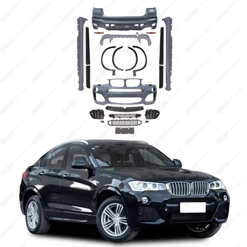 

Комплект кузова для X4 F26 Upgr to MT Style Body Kit с передним и задним бампером, боковые юбки, диффузор, колесо для бровей