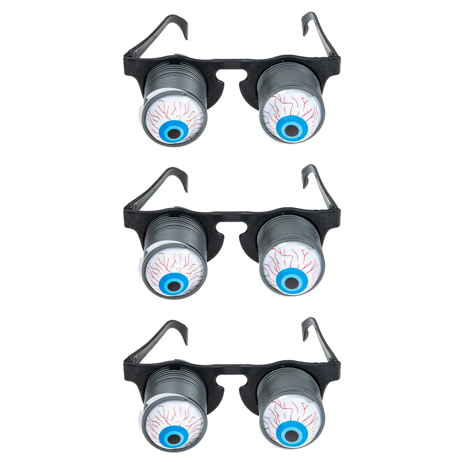 

3Pcs Halloween Eyeball Glasses Scary Bounce Eyeglasses Funny Novelty Eyes Prank Props for Masquerade Cosplay Stage Photo Party