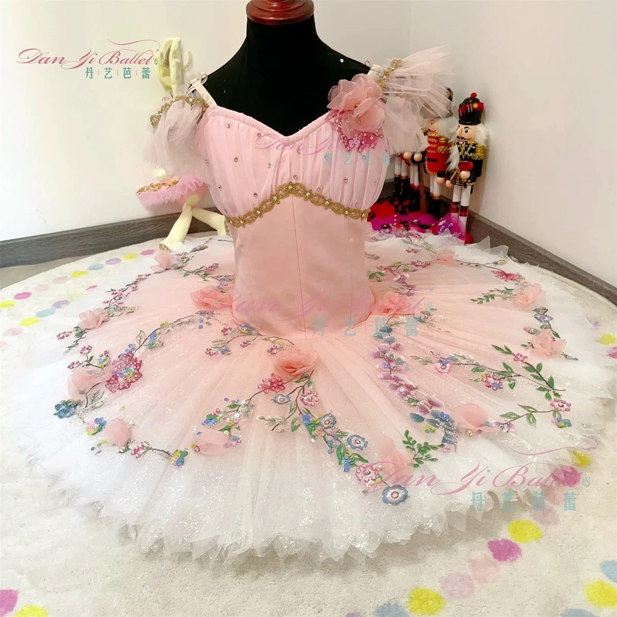 Danyi Garden Dance tutu disk skirt Ballet performance dress Pink Competition dress performance dress Professional customization