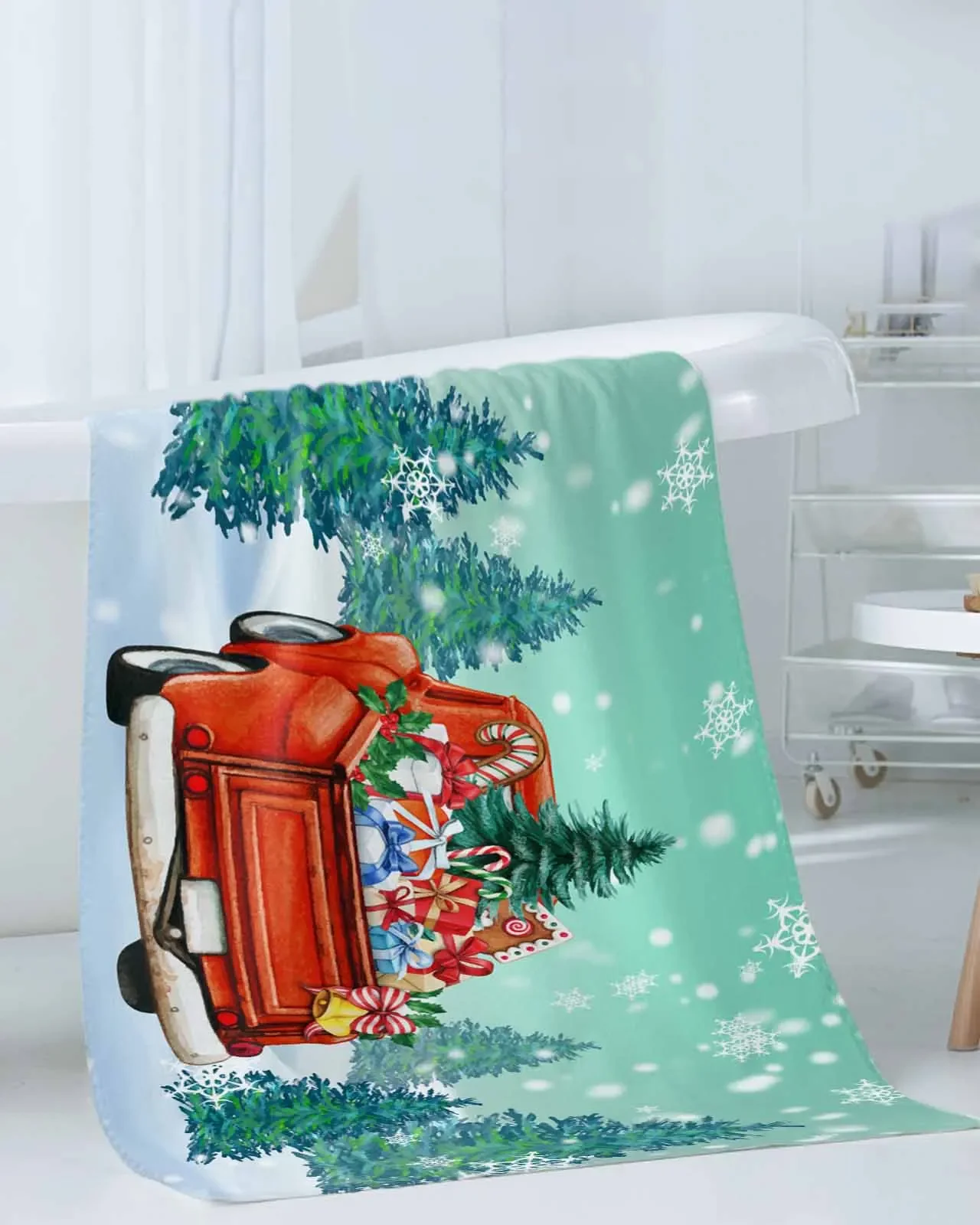 

3pc Truck Gift ForestTowel Set Ultra Soft Highly Absorbent Includes 1 Bath Towels 1 Hand Towels 1 WashclothsFor Home Bathroom