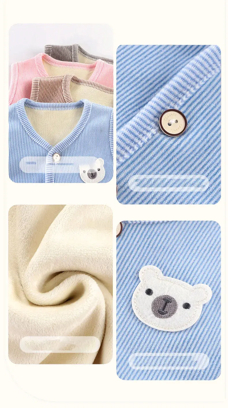 Kinderkleidung Weste Kinderweste Junge Mädchen Verdicktes Samtfutter Wärmehaltende Jackenweste Kinderbekleidung Herbst Winter – Detail 6