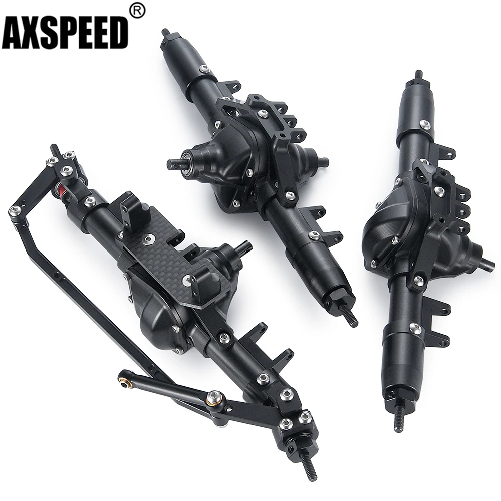 AXSPEED Metal Front Middle Rear Axle for 1/10 Axial SCX10 RC Crawler Car Upgrade Parts