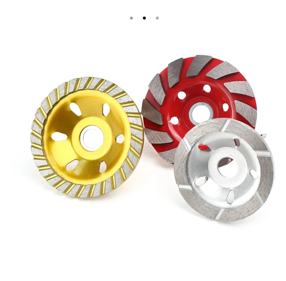 4 Inch Concrete Turbo Diamond Grinding Cup Wheel 12 Segments Heavy Duty Angle Grinder Wheel for Concrete Masonry Grinding Polish