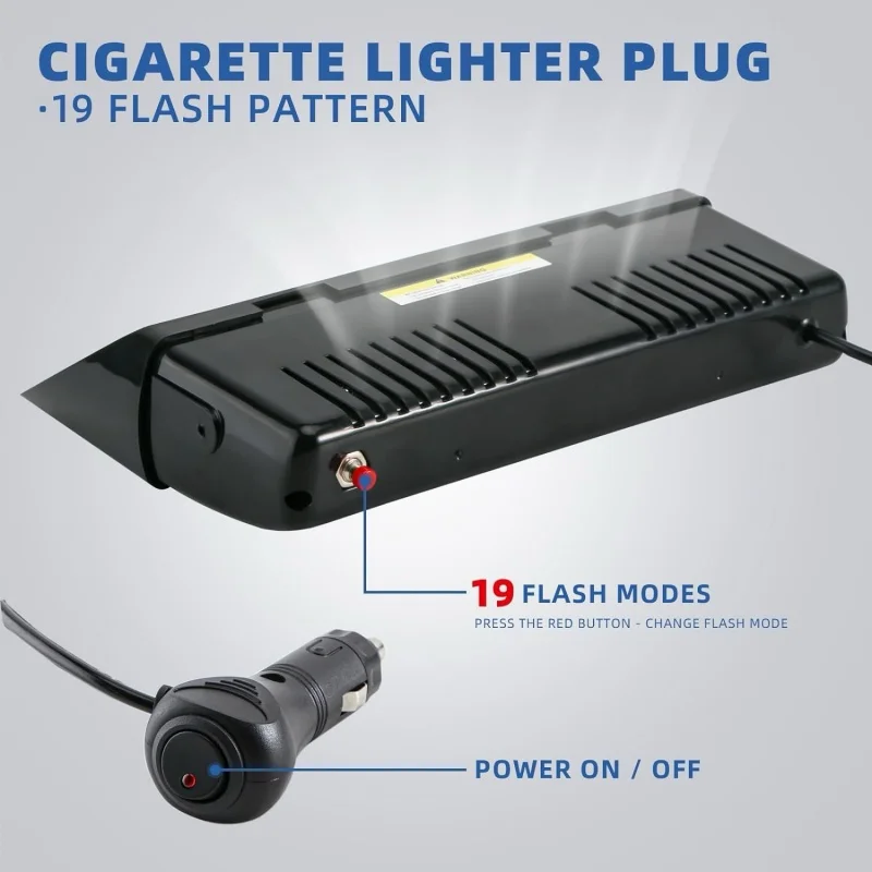 16LED سيارة LED ستروب مصباح 18 نموذج أضواء الشرطة الأحمر/الأزرق مصباح إشارة فلاش داش الطوارئ وامض الزجاج الأمامي تحذير ضوء 12 فولت #4