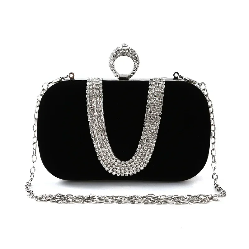 Luxury Women Evening Bags Diamond Luxury Clutch Bag Party Diamonds Lady Black Red Chain Shoulder Bag Handbags for Purse