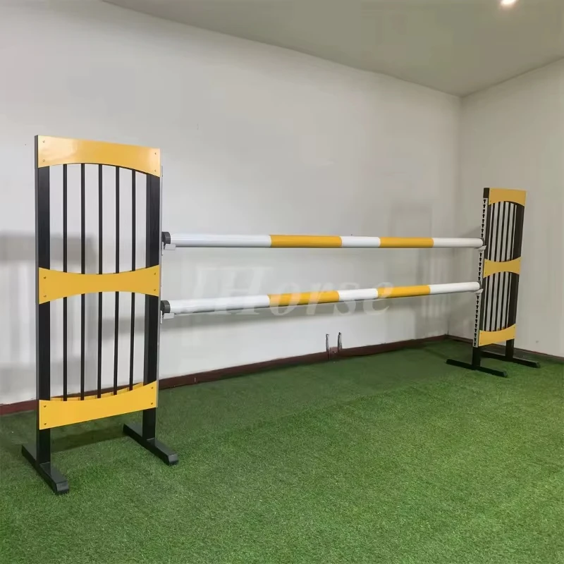 مصنع المبيعات الساخنة أعلى جودة اثنين شريط معدني القفز الحصان الأزرق والأبيض مع أجنحة ملونة